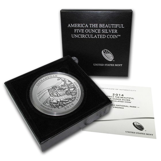 2014-P 5 oz Silver ATB Shenandoah (w/Box & COA) 2014-P 5 oz Silver ATB Shenandoah (w/Box & COA)